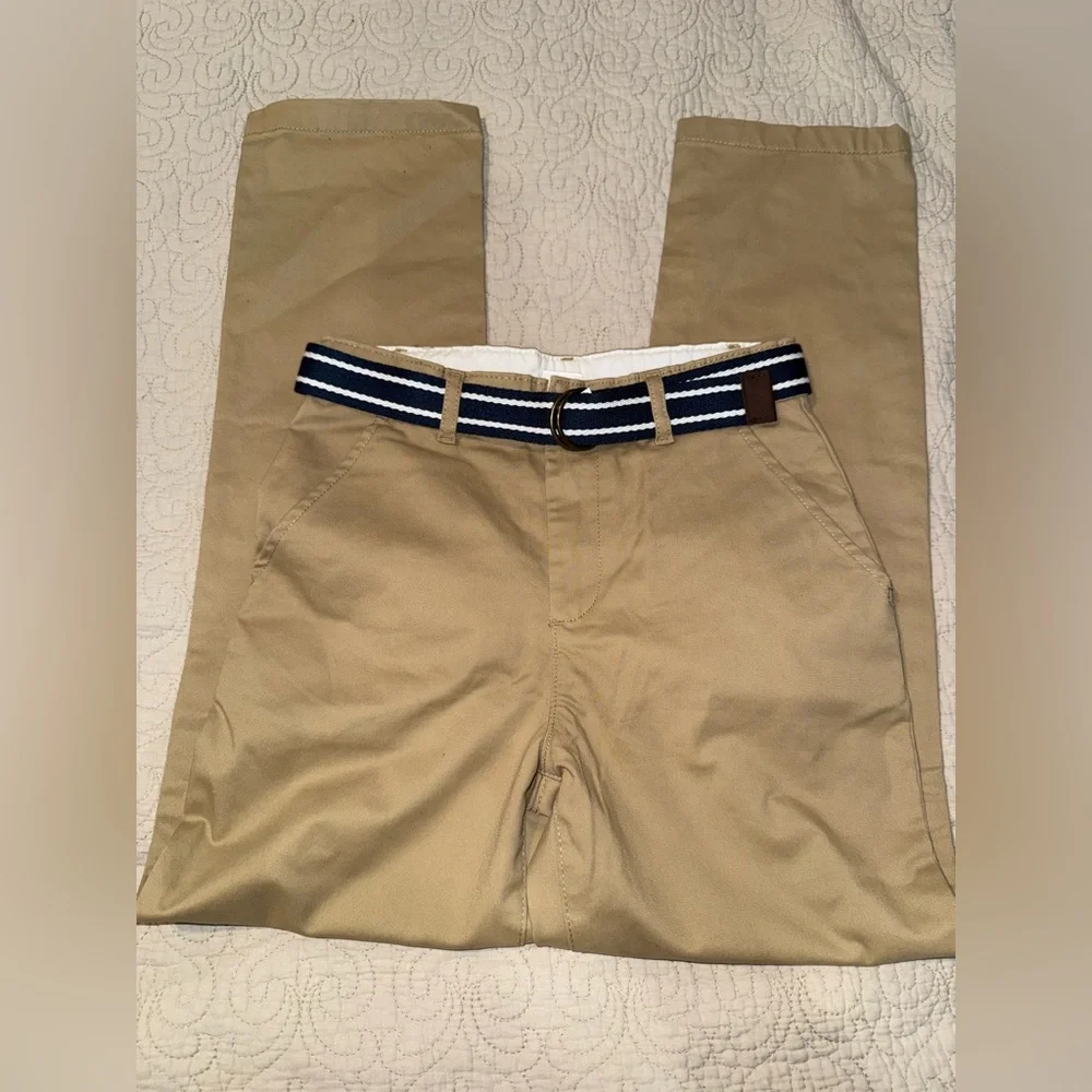 Gymboree Khaki‎ Chinos with Navy Stripe